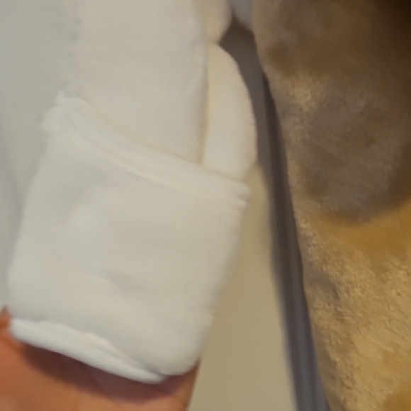 Adorable Tan and White Kids One Piece - Picture 3 of 5